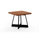 Ver imagem 1 de Mesa para Cozinha Átria 1593 Quadrada Aço C/tampo Madeirado 90x90cm Nogal/preto/preto - Carraro
