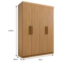 Ver imagem 2 de Guarda Roupa Colibri 4 Portas 3 Gavetas Cinamomo - D Doro