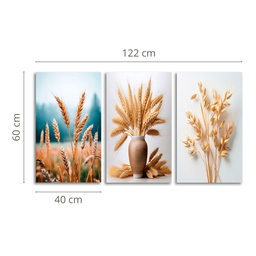 Quadros Decorativos Trigo Dourado Prosperidade e Fartura - 3