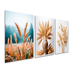 Quadros Decorativos Trigo Dourado Prosperidade e Fartura