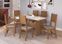 Ver imagem 1 de Conjunto Sala de Jantar Fidelitá Atenas 150cm com 6 Cadeiras Freijó/off-white Assento Linho