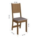 Ver imagem 6 de Conjunto Sala de Jantar Fidelitá Atenas 150cm com 6 Cadeiras Freijó/off-white Assento Linho