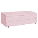 Ver imagem 2 de Calçadeira Baú Sapateira 140cm Ayla Suede Tampo Reto