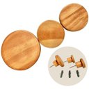 Ver imagem 2 de Cabideiro Caramelo de Parede em Madeira 3 Ganchos