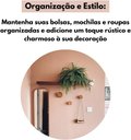Ver imagem 5 de Cabideiro Caramelo de Parede em Madeira 3 Ganchos