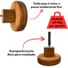 Cabideiro Caramelo de Parede em Madeira 3 Ganchos - 4