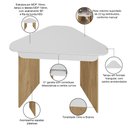 Ver imagem 3 de Mesa Escrivaninha de Canto Home Office Trinity A02 Olmo Branco - Lyam Decor