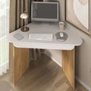 Ver imagem 2 de Mesa Escrivaninha de Canto Home Office Trinity A02 Olmo Branco - Lyam Decor
