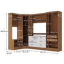 Ver imagem 5 de Quarto Completo Viena 5 Portas 6 Gavetas 4 Peças Espresso Móveis Marrom/Nogal/Branco