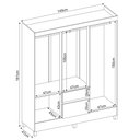 Ver imagem 4 de Guarda Roupa Casal 6 Portas 2 Gavetas Flash II D02 Amendola/Off White - Mpozenato
