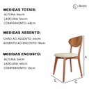 Ver imagem 3 de Kit 4 Cadeiras para Sala de Jantar Estofada em Linho- Madrid - Bouclé Cinza