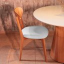 Ver imagem 6 de Kit 4 Cadeiras para Sala de Jantar Estofada em Linho- Madrid - Bouclé Cinza