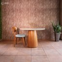 Ver mais imagens de Kit 4 Cadeiras para Sala de Jantar Estofada em Linho- Madrid - Bouclé Cinza