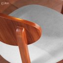 Ver imagem 7 de Kit 4 Cadeiras para Sala de Jantar Estofada em Linho- Madrid - Bouclé Cinza