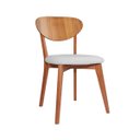 Ver imagem 2 de Kit 4 Cadeiras para Sala de Jantar Estofada em Linho- Madrid - Bouclé Cinza