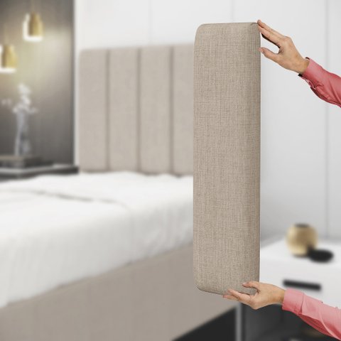 Painel Modulado Nashira 60x20 Cm / N-039 Linho Bege