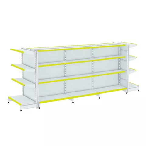 Gondola Centro 137 Fit Ate 3 Metros 2 Ponta Branco 32b Pe Amarelo
