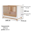 Ver imagem 3 de Berco Mini Cama Grade Fixa 146x78 Cm Aconchego Branco Jequitiba Hp Henn