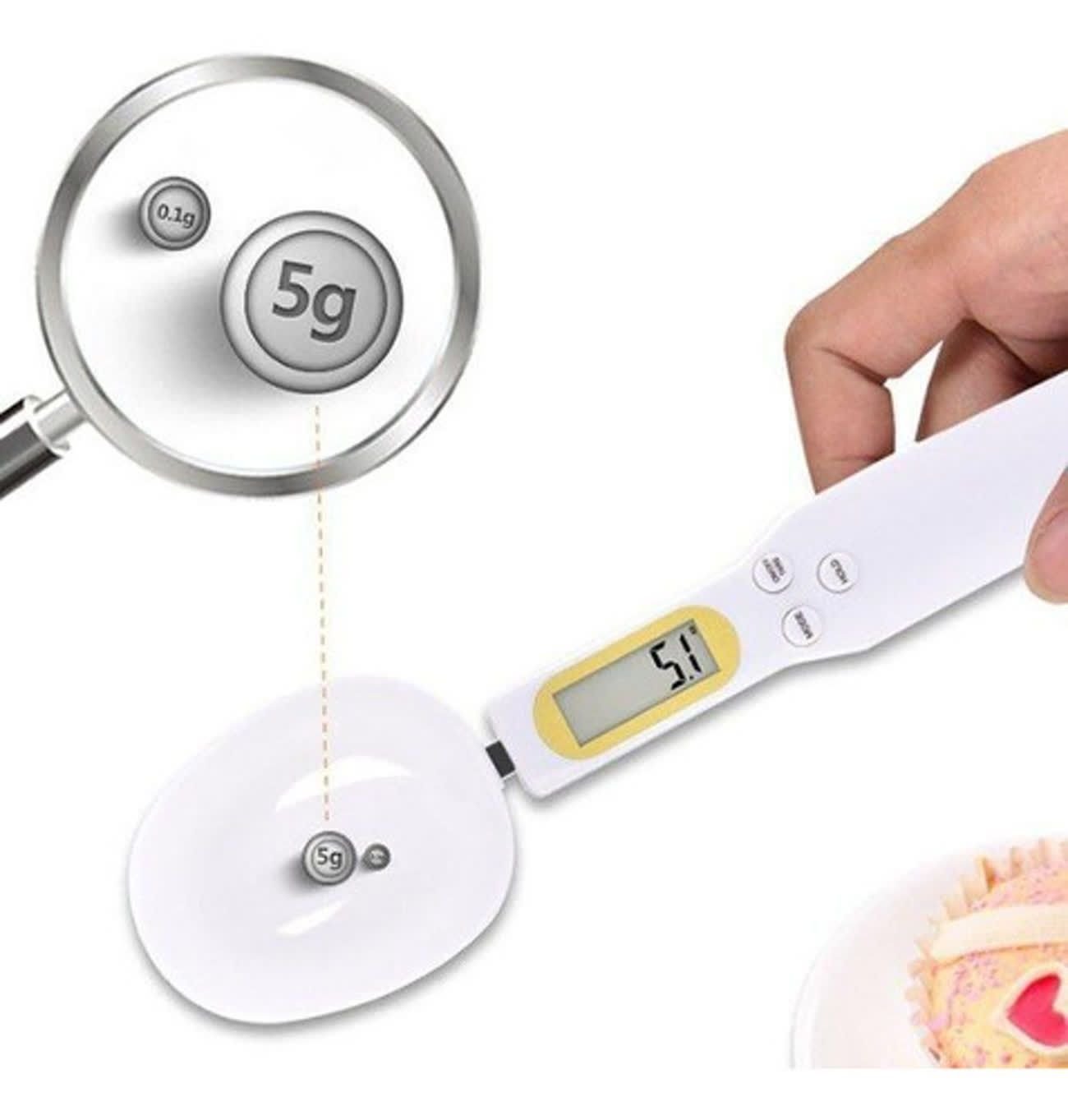 Colher Balança de Alimentos Portátil Lcd Digital Pesar Comida Eletrônica Suplemento Cozinha Academia - 7