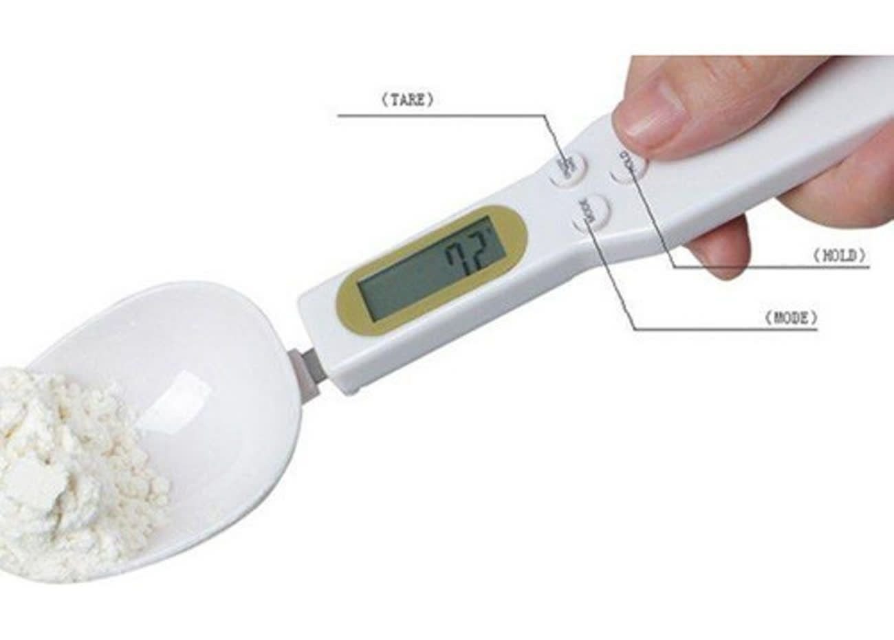 Colher Balança de Alimentos Portátil Lcd Digital Pesar Comida Eletrônica Suplemento Cozinha Academia - 11