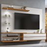 Painel para Tv até 60 Polegadas com Led Sparta 1 Porta Off White/freijó Trend - Pnr Móveis - 1