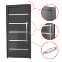 Ver imagem 2 de Porta Alumínio Lambril Premium c/Puxador D.Cinza 100 Brimak