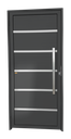 Ver imagem 1 de Porta Alumínio Lambril Premium c/Puxador D.Cinza 100 Brimak