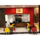 Ver imagem 4 de 4 Cadeiras Bistrô Plástico Pés Alumínio Forte Bar Sala Salão:Marrom