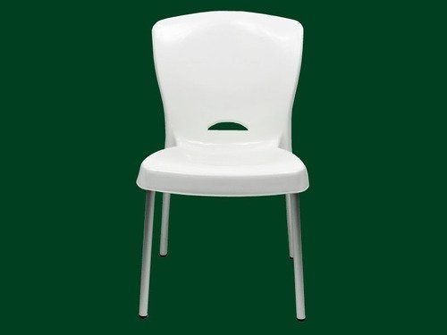 4 Cadeiras Bistrô Plástico Pés Alumínio Forte Bar Sala Salão:Marrom - 12