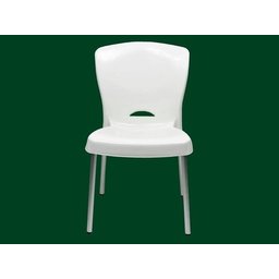 4 Cadeiras Bistrô Plástico Pés Alumínio Forte Bar Sala Salão:Marrom - 12