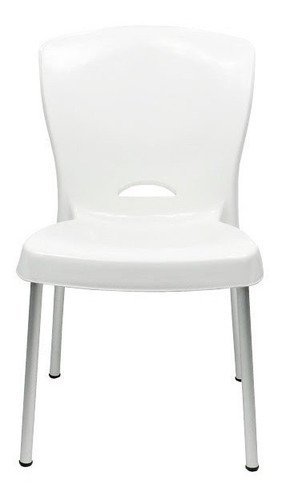 4 Cadeiras Bistrô Plástico Pés Alumínio Forte Bar Sala Salão:Marrom - 13