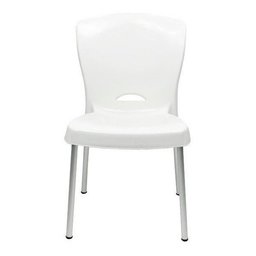 4 Cadeiras Bistrô Plástico Pés Alumínio Forte Bar Sala Salão:Marrom - 13