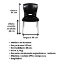 Ver imagem 3 de 4 Cadeiras Bistrô Plástico Pés Alumínio Forte Bar Sala Salão:Marrom