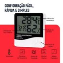 Ver imagem 2 de Termo Higrometro Sensor Medidor de Temperatura Umidade do Ar Relogio Digital