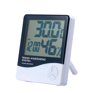 Termo Higrometro Sensor Medidor de Temperatura Umidade do Ar Relogio Digital