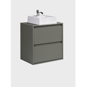 Ver imagem 7 de Gabinete para Banheiro com Cuba e Armario 60cm Mdf Verde Dubai - On Móveis