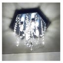 Ver imagem 5 de Lustre de Cristal Acrílico Base Inox 23x23 e 20 Cm de Altura