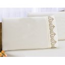 Ver imagem 3 de Jogo lençol quarto casal Queen bordado 3peças Palha caqui