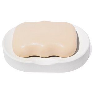 Saboneteira Porta Sabonete Banheiro Oval 11cm em Cimento - Branco