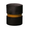 Puff Duplo Preto e Dourado Sala Closset Premium - 1