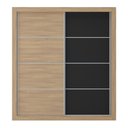 Ver imagem 7 de Guarda-roupas Casal 2 Portas de Correr 4 Gavetas Dallas Multimóveis Mp4271 Madeirado/preto