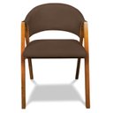 Ver imagem 6 de Cadeira Sala de Jantar em Madeira Kit 2 Yara Suede Marrom D03 - D’Rossi