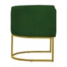 Kit 08 Poltrona Cadeira Ferro Dourado Veludo Verde Musgo - 4