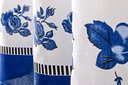 Ver imagem 2 de Cortina De Cozinha Em Tecido Linhão 2,00m x 1,30m Floral Azul