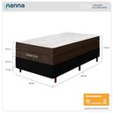 Ver imagem 2 de Cama Box Preta + Colchão Solteiro King Santa Cruz Marrom Molas Ensacadas Euro Pillow 96x203x72cm