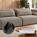 Ver imagem 6 de Sofá Cama Modular Orgânico Retrátil 4 Lugares 270cm com Base em Madeira Maciça Oxford