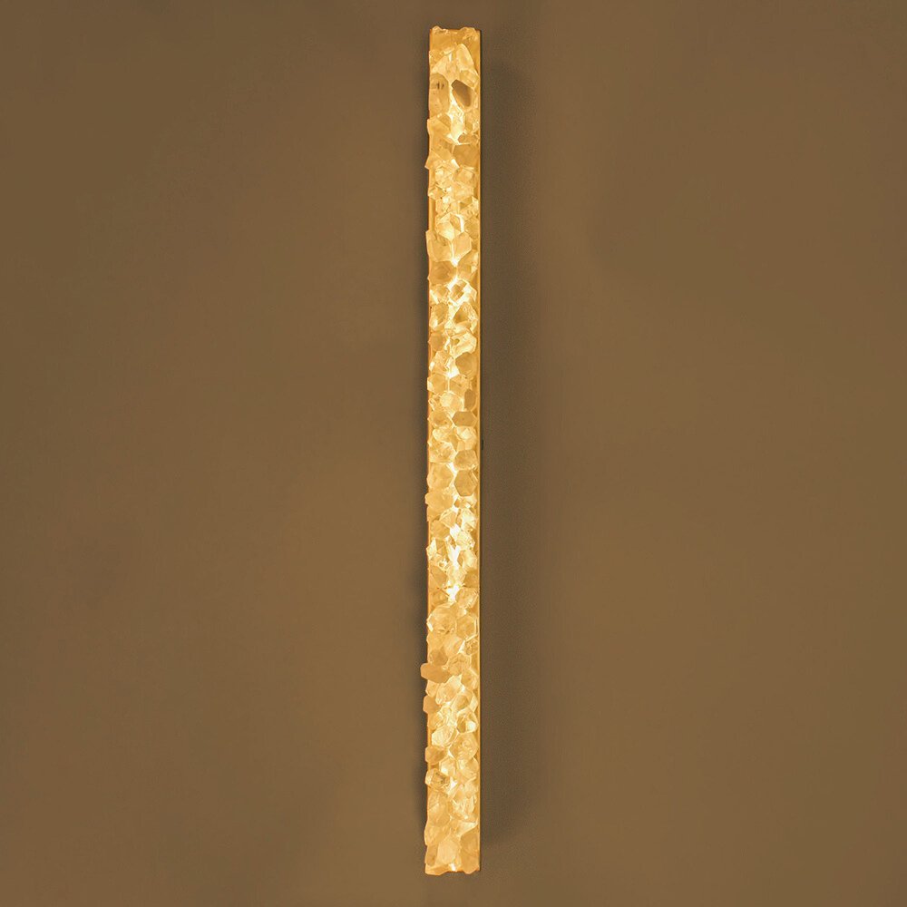 Arandela Led Cristal de Rocha Quartzo 50cm Dourado Ar2220 - 2