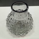 Ver imagem 2 de Vaso Decorativo Cachepô Enfeite 18x16x16cm Vidro Cinza Nh