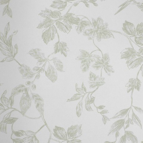 Papel de Parede Folhas e Pássaros Verde Fendi Vinilico Lavável+ Cola Inclusa