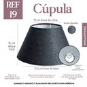 Ver imagem 2 de Cúpula de Abajur 15x12x22cm Tecido Algodão Soquete Importado Ref 19